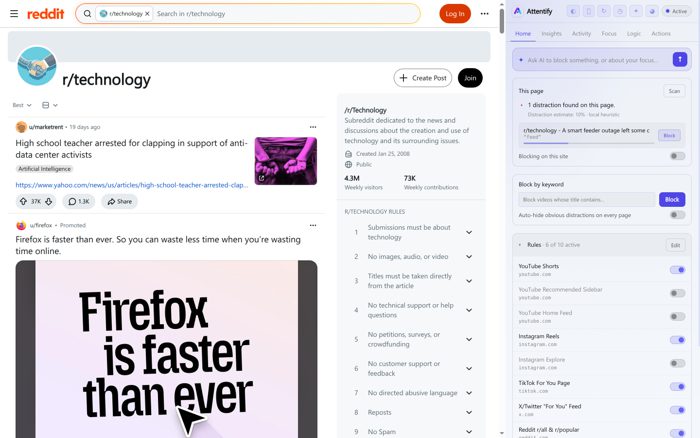 Reddit feed, unblocked